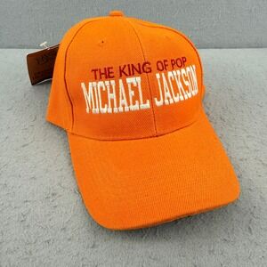 Michael Jackson King of Pop Memorial Hat Orange MC Cap 1958-2009 New With Tags